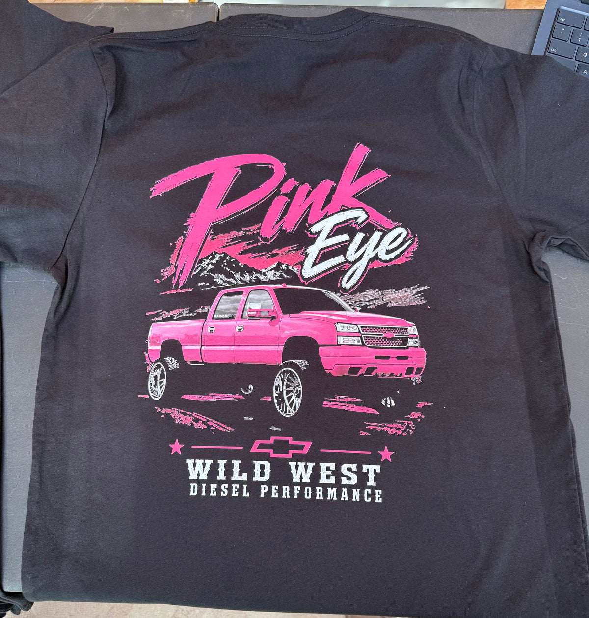 Black “PINKEYE” shirt