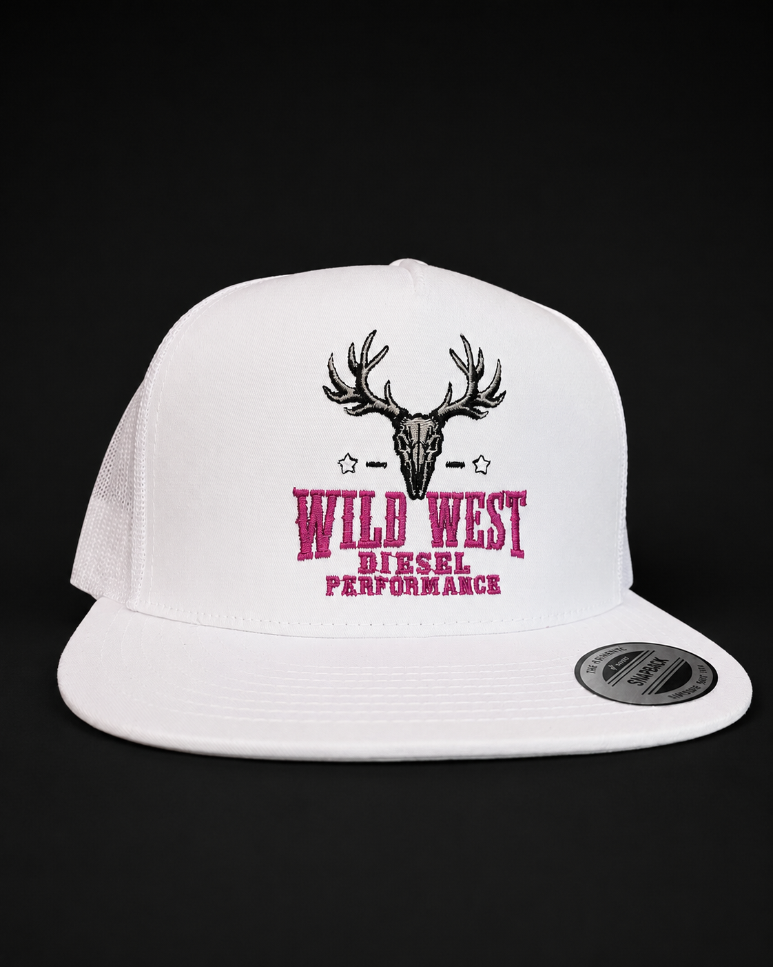 Pink and White Snapback Hat