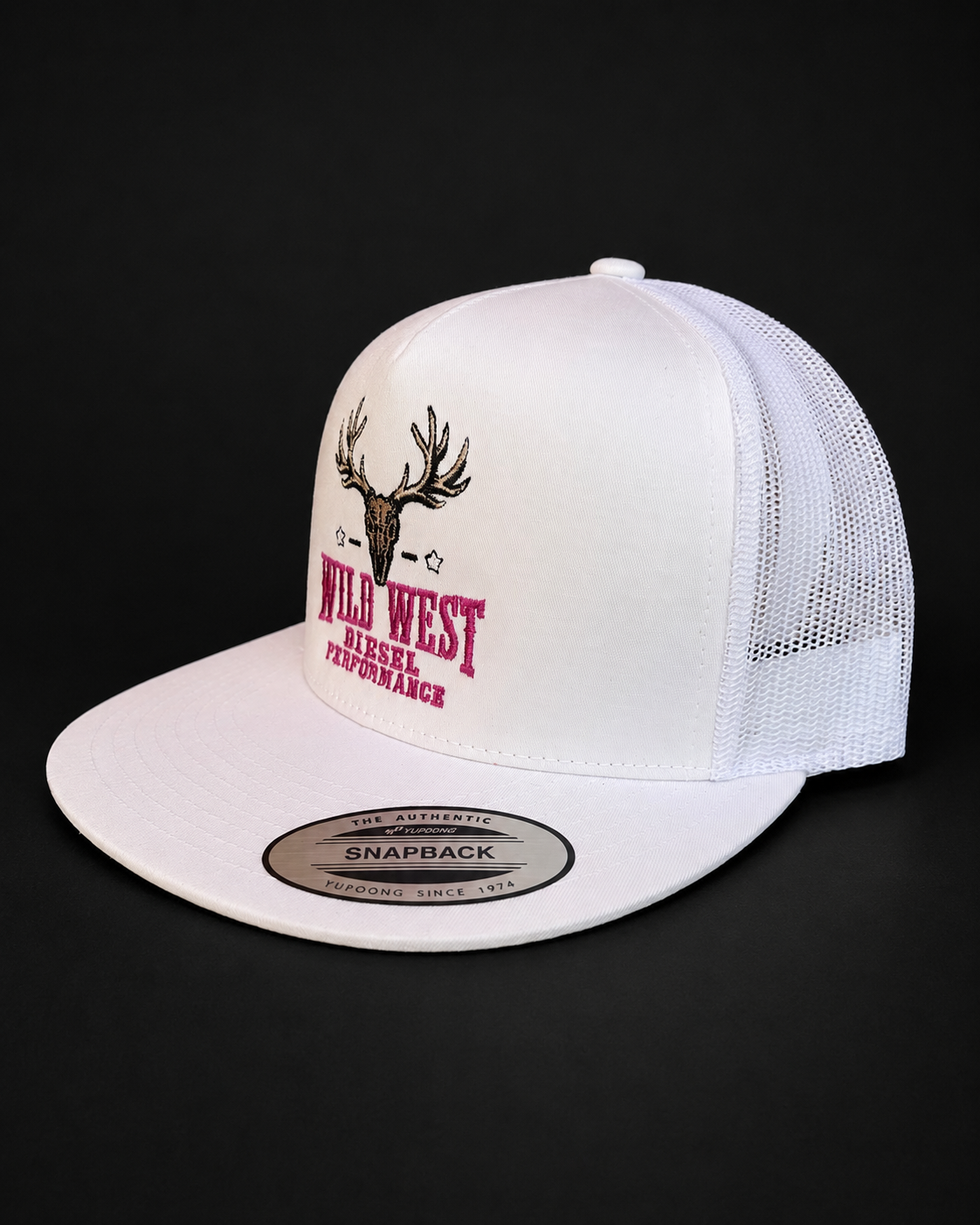 Pink and White Snapback Hat